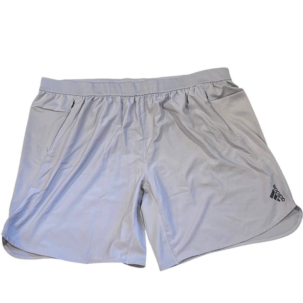 Adidas Designed For Training Shorts 9" D4T Mens 4XL Gray Performance Zip Pockets